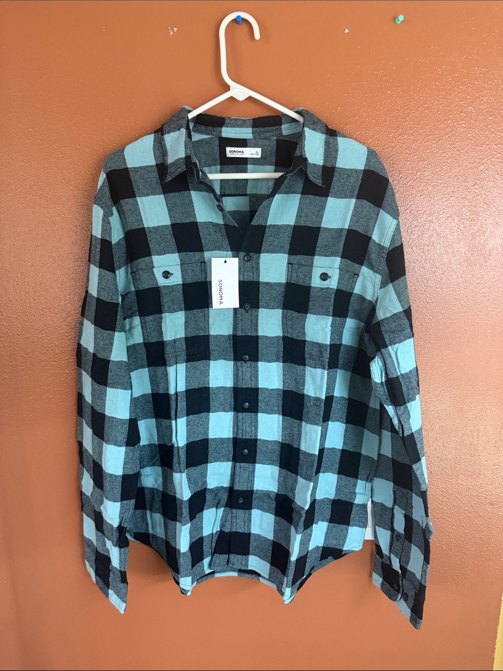 New XL Sonoma buttondown flannel